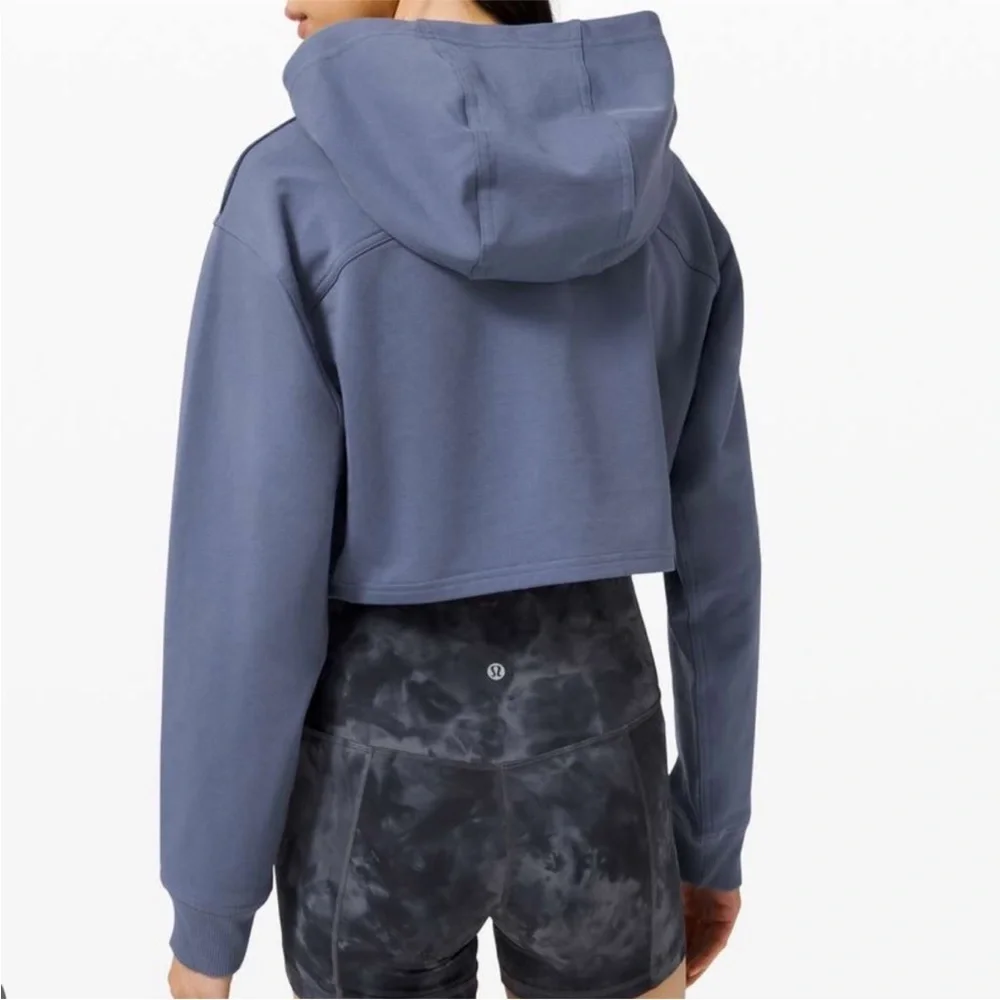 Lululemon All Yours Cropped Hoodie Blue